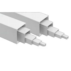 Κανάλι καλωδίων κλειστό από PVC σε λευκό χρω΄μα πάχος βάσης 0.75 & διαστάσεων 20x10mm