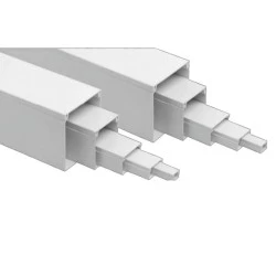 Κανάλι καλωδίων κλειστό από PVC λευκό διαστάσεων 25x16mm και πάχος βάσης 0.90mm