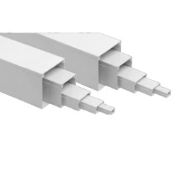 Κανάλι καλωδίων κλειστό από PVC διαστάσεων 40x16mm πάχος βάσης 1.00mm και χρώμα λευκό