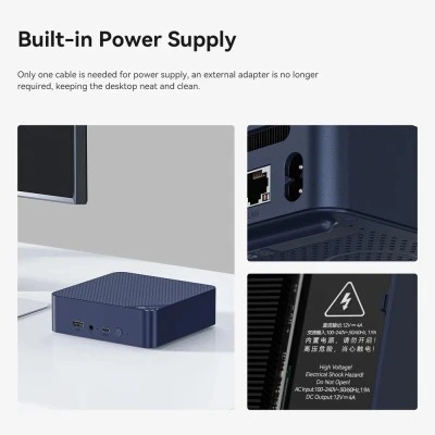 Mini PC Beelink EQ14, Intel N150, με 16GB RAM, 500GB M.2 SSD, Windows 11 Pro