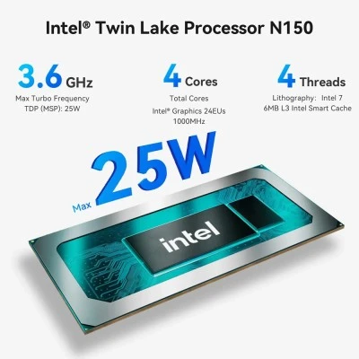 Mini PC Beelink EQ14, Intel N150, με 16GB RAM, 500GB M.2 SSD, Windows 11 Pro