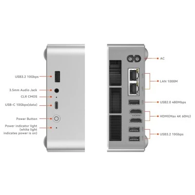 Mini PC BEELINK EQi13 Pro Intel Core i5-13500H, 32GB RAM DDR4, 500GB M.2 SSD, Win 11 Pro