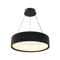 Φωτιστικό κρεμαστό LED μεταλλικό 30W θερμό φως 3000K 2262Lm με δέσμη 120° μαύρο χρώμα Φ460mm ARTE ILLUMINA HALLO