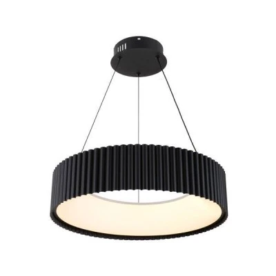 Φωτιστικό κρεμαστό LED μεταλλικό 30W θερμό φως 3000K 2262Lm με δέσμη 120° μαύρο χρώμα Φ460mm ARTE ILLUMINA HALLO