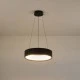 Φωτιστικό κρεμαστό LED μεταλλικό 30W θερμό φως 3000K 2262Lm με δέσμη 120° μαύρο χρώμα Φ460mm ARTE ILLUMINA HALLO