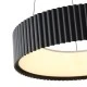 Φωτιστικό κρεμαστό LED μεταλλικό 30W θερμό φως 3000K 2262Lm με δέσμη 120° μαύρο χρώμα Φ460mm ARTE ILLUMINA HALLO