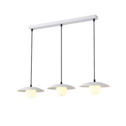 Τρίφωτο κρεμαστό φωτιστικό με ντουί G9 max 25W Φ900mm λευκό χρώμα μεταλλικό ARTE ILLUMINA COBA CABANA