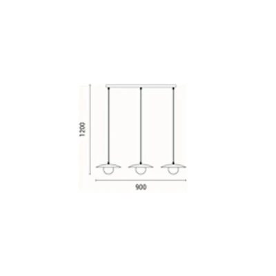 Τρίφωτο κρεμαστό φωτιστικό με ντουί G9 max 25W Φ900mm λευκό χρώμα μεταλλικό ARTE ILLUMINA COBA CABANA