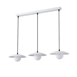 Τρίφωτο κρεμαστό φωτιστικό με ντουί G9 max 25W Φ900mm λευκό χρώμα μεταλλικό ARTE ILLUMINA COBA CABANA
