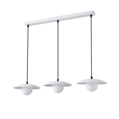 Τρίφωτο κρεμαστό φωτιστικό με ντουί G9 max 25W Φ900mm λευκό χρώμα μεταλλικό ARTE ILLUMINA COBA CABANA
