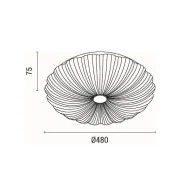 Πλαφονιέρα πλαστική LED 60W 4680Lm 3CCT 3000-4000-6500K Φ480x75mm λευκό χρώμα ARTE ILLUMINA MOTIVO Πλαφονιέρα πλαστική LED 60W 4680Lm 3CCT 3000-4000-6500K Φ480x75mm λευκό χρώμα ARTE ILLUMINA MOTIVO