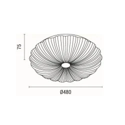 Πλαφονιέρα πλαστική LED 60W 4680Lm 3CCT 3000-4000-6500K Φ480x75mm λευκό χρώμα ARTE ILLUMINA MOTIVO