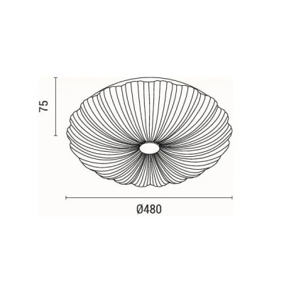 Πλαφονιέρα πλαστική LED 60W 4680Lm 3CCT 3000-4000-6500K Φ480x75mm λευκό χρώμα ARTE ILLUMINA MOTIVO Πλαφονιέρα πλαστική LED 60W 4680Lm 3CCT 3000-4000-6500K Φ480x75mm λευκό χρώμα ARTE ILLUMINA MOTIVO