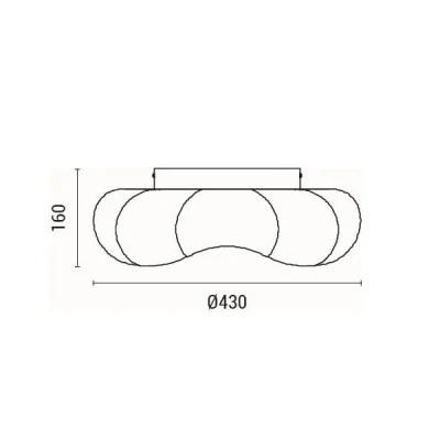 Πλαφονιέρα πλαστική LED 24W θερμό φως 3000K 2000Lm Φ480x75mm λευκή ARTE ILLUMINA NEFOS IP20