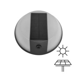 Απλίκα στρόγγυλη ARTE ILLUMINA Φ200mm με ηλιακό panel 5W 500lm με ενδιάμεσο φως 4000Κ στεγανότητας IP54 μαύρο Απλίκα στρόγγυλη ARTE ILLUMINA Φ200mm με ηλιακό panel 5W 500lm με ενδιάμεσο φως 4000Κ στεγανότητας IP54 μαύρο