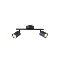 Σποτ μεταλλικό δίφωτο 2XGU10 Max 7W 300X80X155mm μαύρο χρώμα ARTE ILLUMINA OLYMP