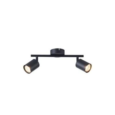 Σποτ μεταλλικό δίφωτο 2XGU10 Max 7W 300X80X155mm μαύρο χρώμα ARTE ILLUMINA OLYMP