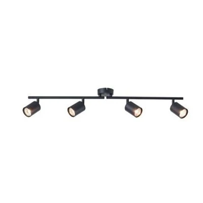 Σποτ μεταλλικό 4φωτο για λάμπες GU10 Max 7W 790X80X165mm μαύρο χρώμα ARTE ILLUMINA OLYMP IP20