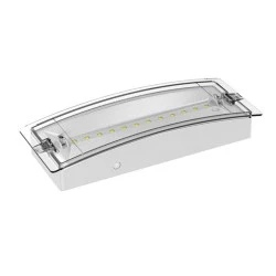 Φωτιστικό ασφαλείας 12 led SMD 3W IP65 ψυχρό φως 6500K με δυνατότητα συνεχούς λειτουργίας 