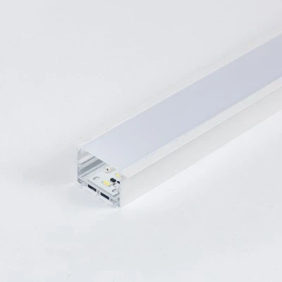 Γραμμικό φωτιστικό χωνευτό 80W 2,0m με πλακέτα 3000K θερμό φως 24V λευκό χρώμα 50x30mm από αλουμίνιο IP40
