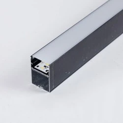 Μαύρο φωτιστικό γραμμικό 60W 1,5m επίτοιχο με πλακέτα 65x45mm 6500K ψυχρό φως 24V PVC