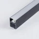 Φωτιστικό γραμμικό LED 35,7W 1m με πλακέτα 3000K θερμό φως 35-40V επίτοιχο 65x45 μαύρο χρώμα