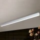 Φωτιστικό γραμμικό LED 35,7W 1m με πλακέτα 3000K θερμό φως 35-40V επίτοιχο 65x45 μαύρο χρώμα