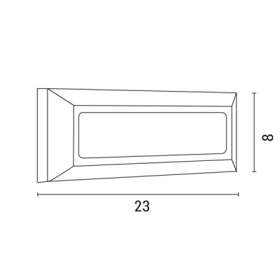 Φωτιστικού τοίχου Led slim PRO 4W IP65 230V 3CCT με επιλογή χρώματος 2700K-6500K σε μαύρο χρώμα