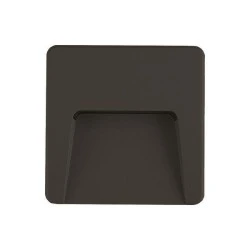 Φωτιστικό τοίχου SLIM LED 3W τετράγωνο 230V με δυνατότητα επιλογής φωτισμού 3CCT 120X120mm μαύρο PRO IP65 