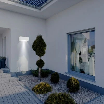 Φωτιστικό τοίχου Arte Illumina "LIMA" LED 13W 3CCT με επιλογή χρώματος 2700K-6500K στεγανότητας IP65 γκρι 