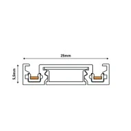 Μαγνητική ράγα ultra slim  220-240V με μήκος 2m σε μαύρο χρώμα IP20