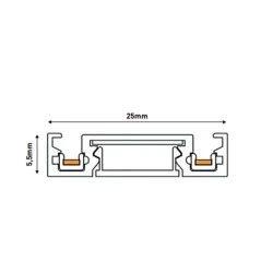 Μαγνητική ράγα ULTRA SLIM 220-240V με μήκος 1m σε μαύρο χρώμα IP20