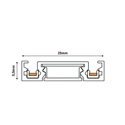 Μαγνητική ράγα ultra slim 220-240V με μήκος 2m σε λευκό χρώμα  IP20