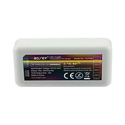 Ασύρματο RF Controller Dimmer 12A DC 12V/122W 24V/288W για μονόχρωμη ταινία led IP20 