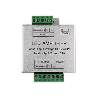 Ενισχυτής σήματος για rgbw ταινία LDE DC 6ax4 288W/12V 576W/24V Ενισχυτής σήματος για rgbw ταινία LDE DC 6ax4 288W/12V 576W/24V