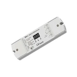 Χειριστήριο Dmx512/rdm decoder για ταινίες led rgbw 5a 4ch 12-24vdc max20a d4-l
