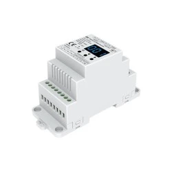 Χειριστήριο-τροφοδοτικό ράγας dmx512/rdm decoder για ταινία rgbw 5Α 4ch 12-24VDC max20a dA