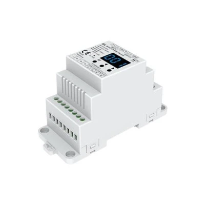 Χειριστήριο-τροφοδοτικό ράγας dmx512/rdm decoder για ταινία rgbw 5Α 4ch 12-24VDC max20a dA
