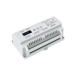 Χειριστήριο ράγας Dmx512/rdm decoder για ταινίες rgbw 5Α 12ch 12-24VDC max48A D12