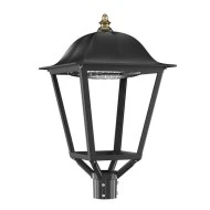 Led παραδοσιακό φανάρι πλατειών 40W 4000K ενδιάμεσο φως 5600lm σε μαύρο χρώμα IP65