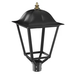 Led παραδοσιακό φανάρι πλατειών 40W 4000K ενδιάμεσο φως 5600lm σε μαύρο χρώμα IP65