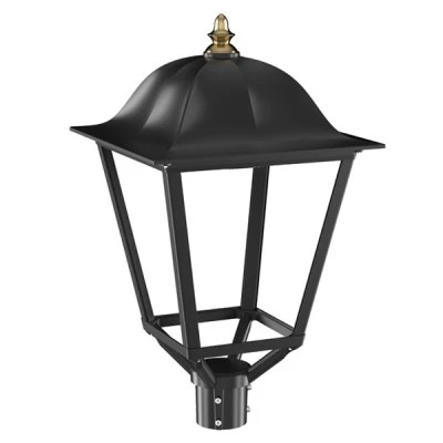 Led παραδοσιακό φανάρι πλατειών 40W 4000K ενδιάμεσο φως 5600lm σε μαύρο χρώμα IP65