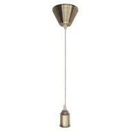 Ντουί Ε27 με καλώδιο 2x1mm & ροζέτα μπρονζέ κρεμαστό έτοιμο προς χρήση