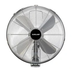 Ανεμιστήρας επιτοίχιος ακτινωτός Φ45cm ισχύος 50W περιστρεφόμενος 70° σε χρώμα inox με κοντρόλ