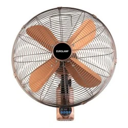 Ανεμιστήρας επιτοίχιος ακτινωτός Φ40cm ισχύος 50W περιστρεφόμενος 70° σε χρώμα χάλκινο με κοντρόλ