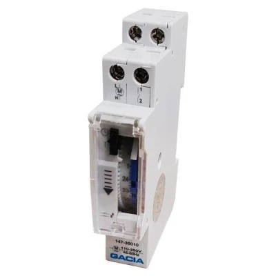 Xρονοδιακόπτης ράγας στενός 16A 230V 100h εφεδρεία