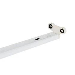 Φωτιστικό κενό διπλό SLIM για λάμπες T8 LED TUBEμε τροφοδοσία 2 άκρων 2x1.20m λευκό χρώμα IP20