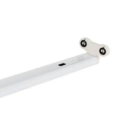 Φωτιστικό κενό διπλό SLIM για λάμπες T8 led tube με τροφοδοσία 2 άκρων 2x1.50m σε λευκό χρώμα IP20