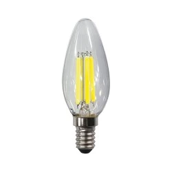Λάμπα κερί C35 filament 2,5W 525lm E14 θερμό φως 3000K 220-240v clear 98x35mm