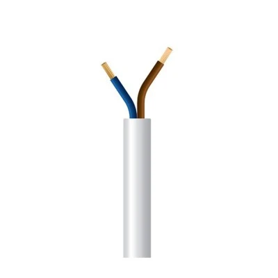 Καλώδιο εύκαμπτο H03VV-F 2x0,75mm² λευκό χρώμα σε στροφείο 2000m/drum